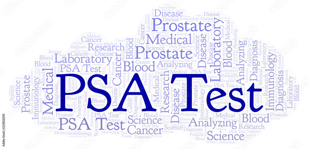Fototapeta premium PSA Test word cloud.