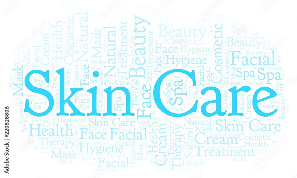 Obraz premium Skin Care word cloud.