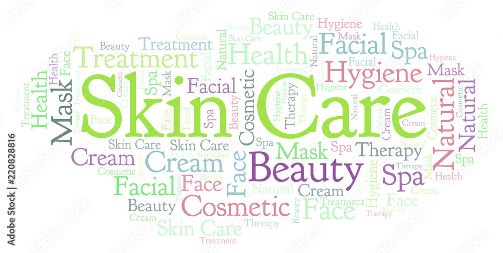 Fototapeta premium Skin Care word cloud.