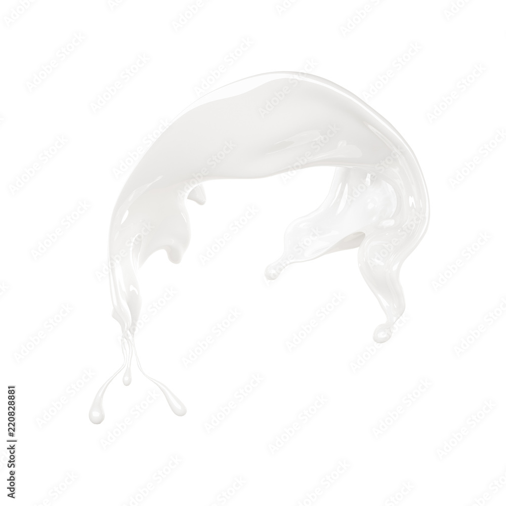 Splash of thick white liquid. 3d illustration, 3d rendering. Splash of thick white liquid. 3d illustration, 3d rendering.