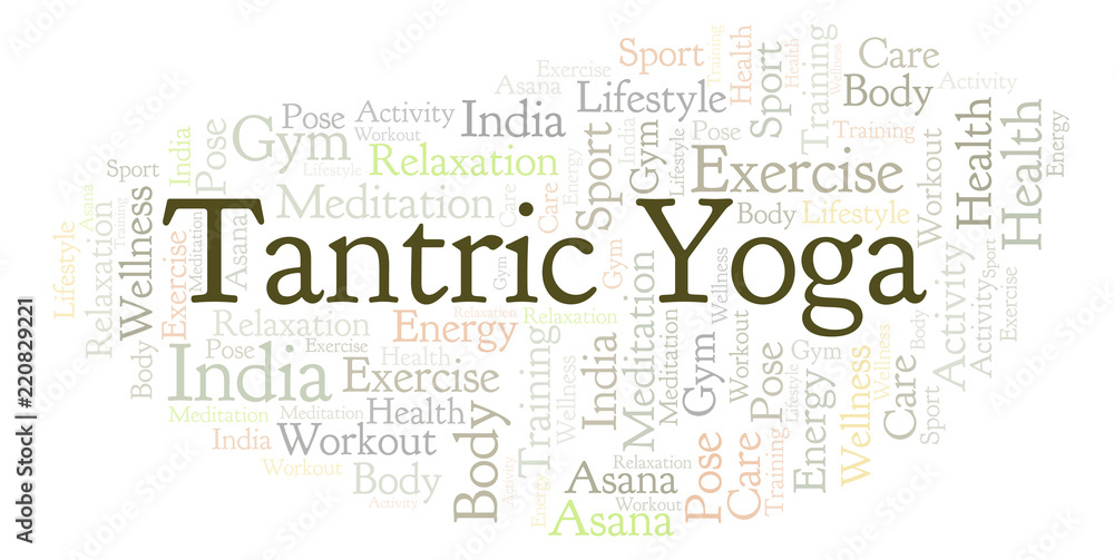 Fototapeta premium Tantric Yoga word cloud.