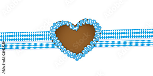 gingerbread heart and ribbon bavaria colors