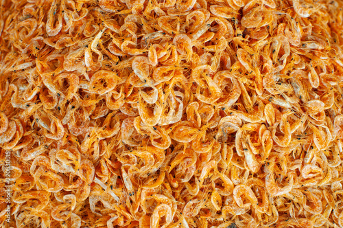 Dried shrimps, a kind of Thai food ingredient