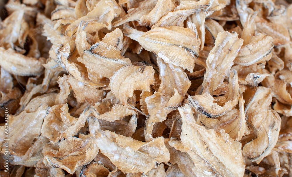Fried fish bones, a high calcium snack Fried fish bones, a high calcium snack