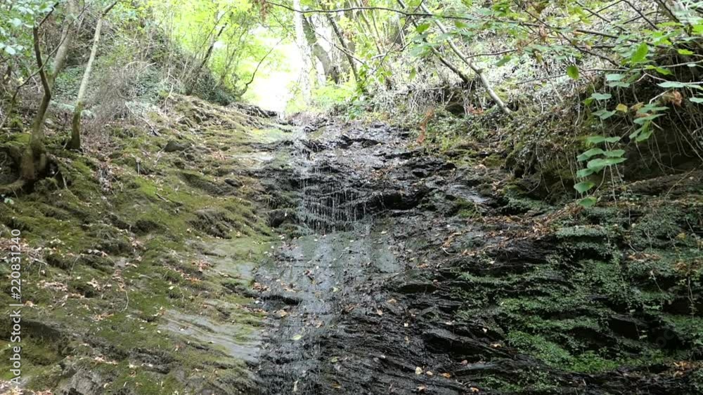 Waterfall of Dorte stream at Dortebachtal valley at Moselle river. (Germany) Waterfall of Dorte stream at Dortebachtal valley at Moselle river. (Germany)