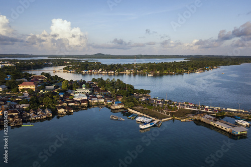 Aerial view of Langgur, Kai Islands, Maluku, Indonesia photo