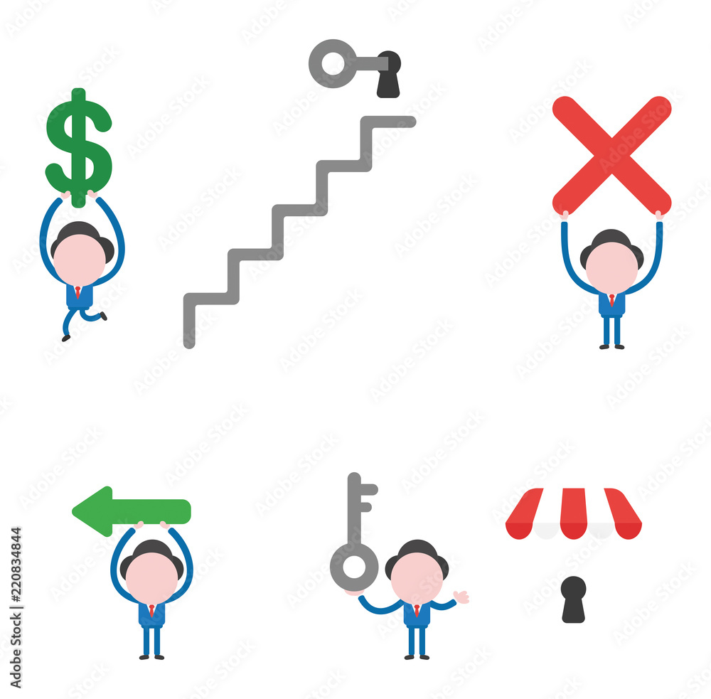 Vector illustration businessman character set Vector illustration businessman character set