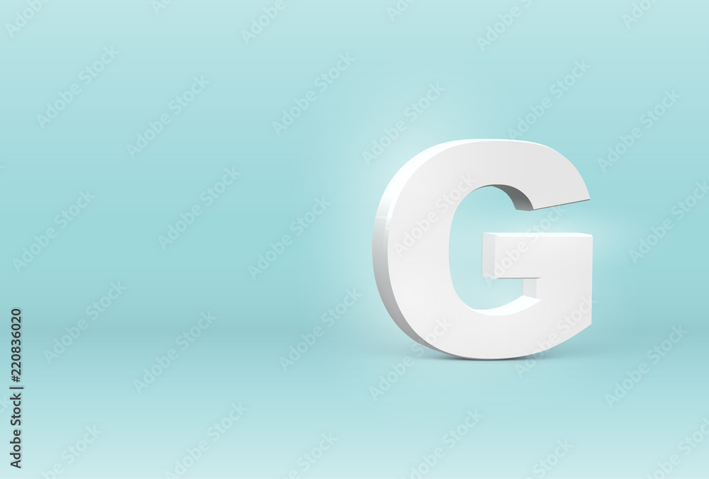 High detailed 3D font letter, vector illustration High detailed 3D font letter, vector illustration