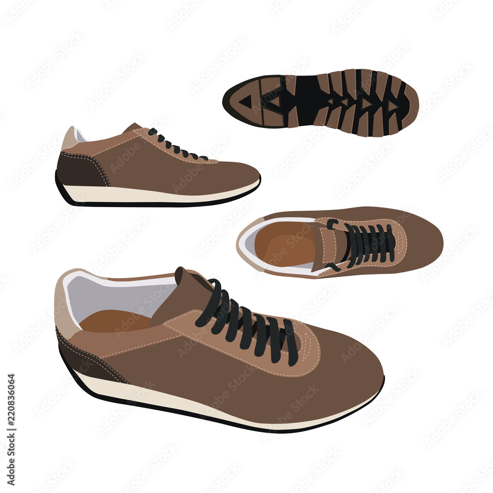 brown shoes in different angles brown shoes in different angles