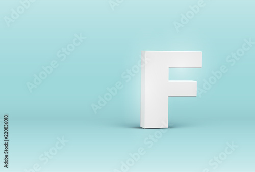 High detailed 3D font letter, vector illustration