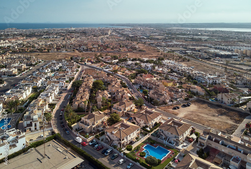 Aerial panoramic view of Torrevieja resort city. Spain