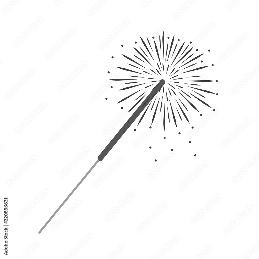 party sparkler isolated on white background party sparkler isolated on white background