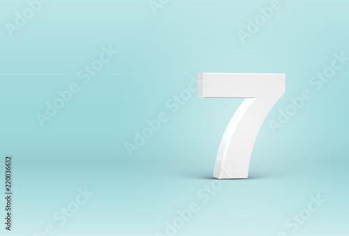 High detailed 3D font number, vector illustration