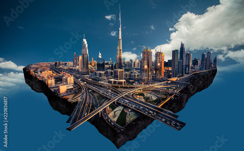 Digital photo manipulation of Dubai photo