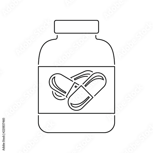 Icon of Fitness pills in container