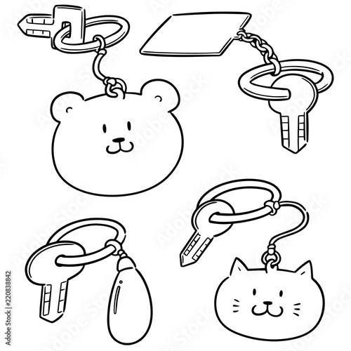 vector set of keychain