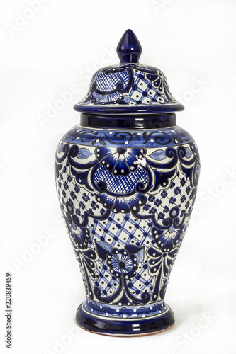 porcelain vase, isolated on white background