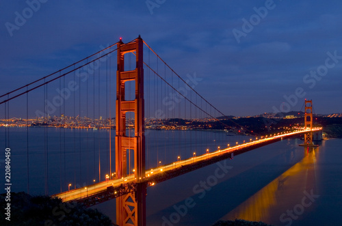 Illuminated Golden Gate Bridge 
