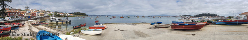 Panoramic view of fishing harbor