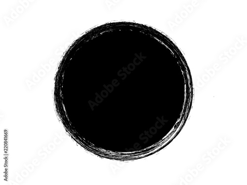 Grunge stamp.Grunge black paint circle.