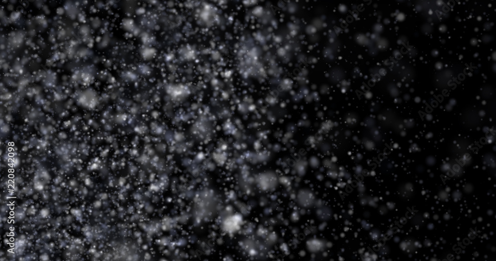 Snowfall on a black background Snowfall on a black background