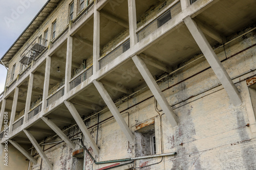 Old buildings in Alcatraz Island, San Francisco, California, USA