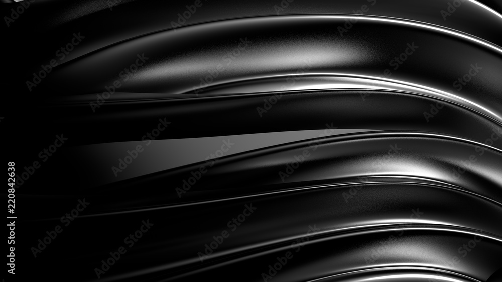 Fototapeta premium Stylish black background. 3d illustration, 3d rendering.