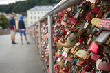 Lovely Locks on the bridge in Salzburg, Austria