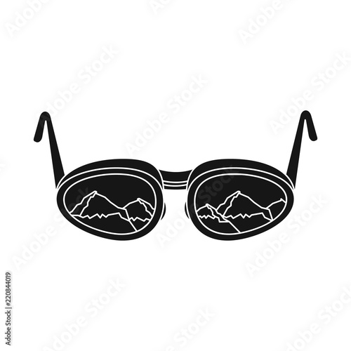Vector illustration of alpinism and peak logo. Collection of alpinism and camp vector icon for stock.