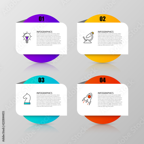 Infographic design template. Creative concept with 4 steps