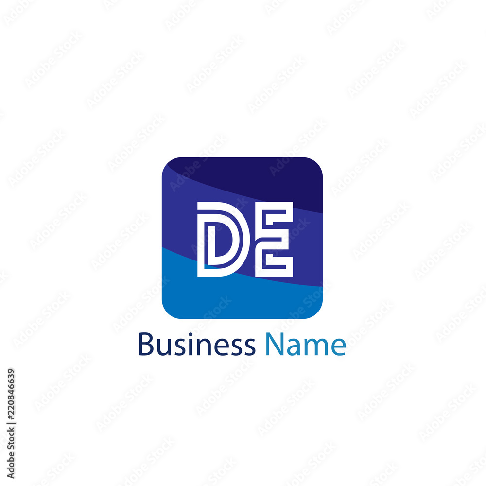 Fototapeta premium Initial Letter DE Logo Template Design