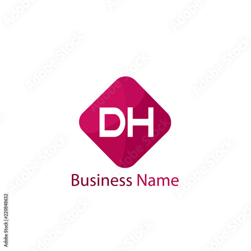 Initial Letter DH Logo Template Design