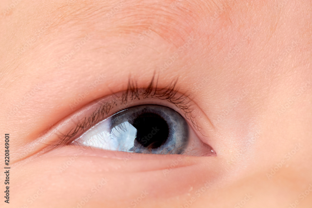 Obraz premium eye close-up with protein and in color