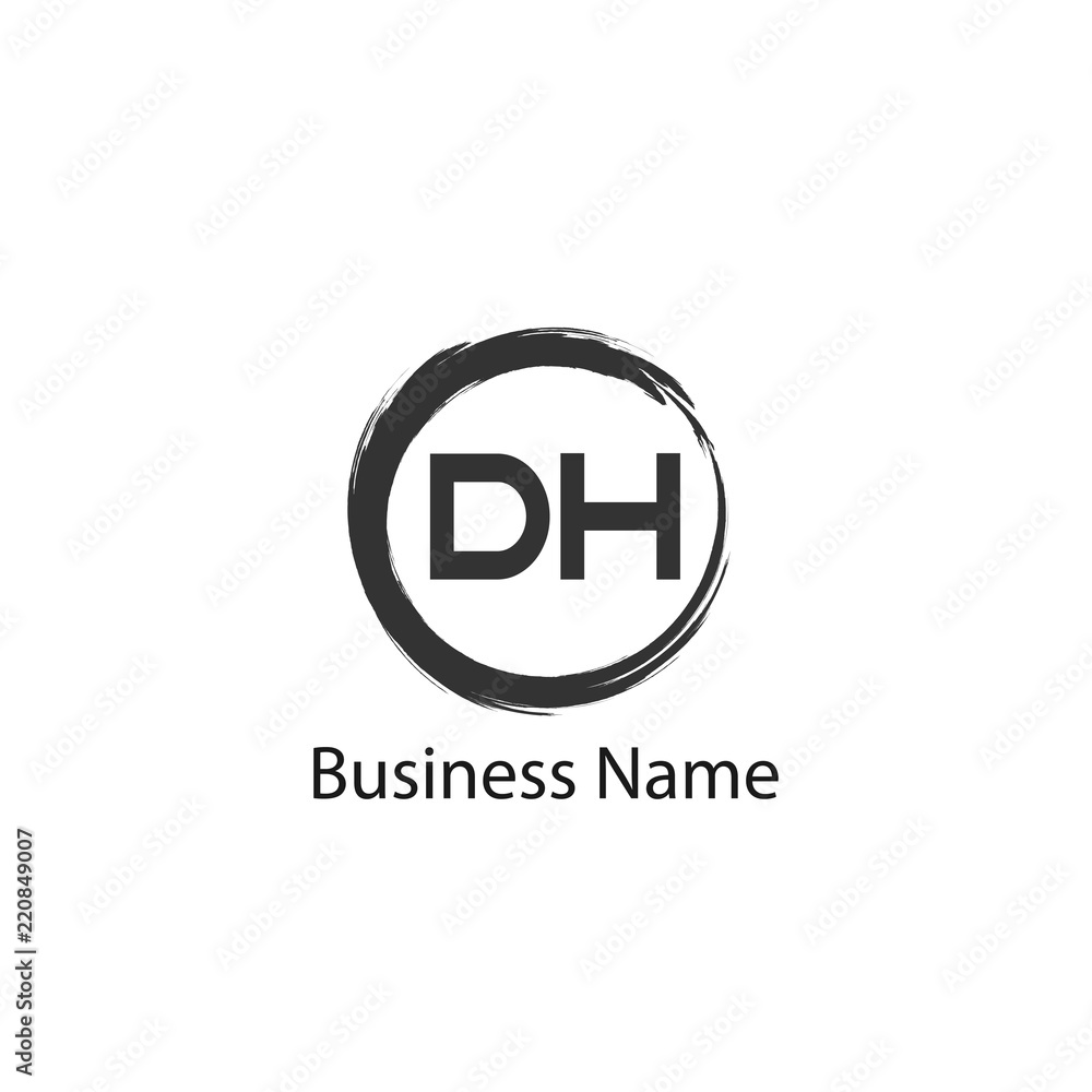 Initial Letter DH Logo Template Design Initial Letter DH Logo Template Design