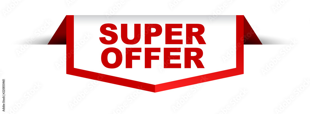red and white banner super offer red and white banner super offer