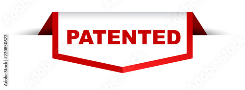 red and white banner patented