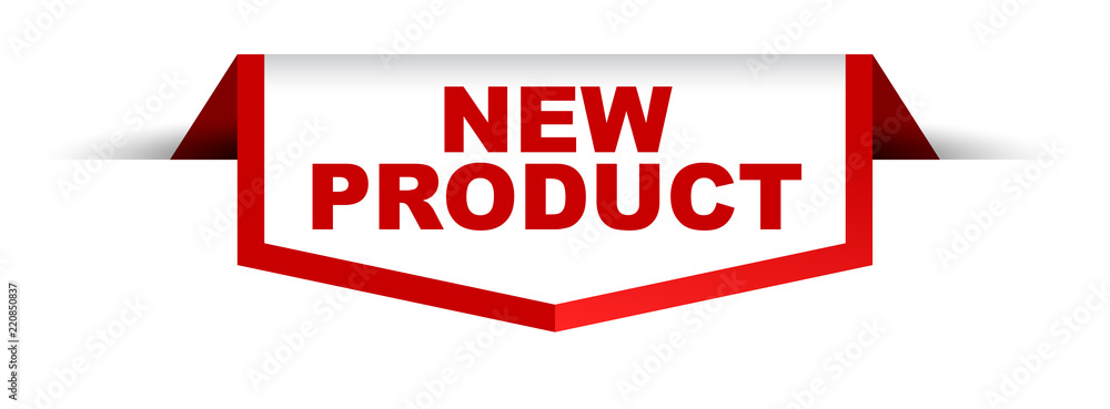 red and white banner new product red and white banner new product