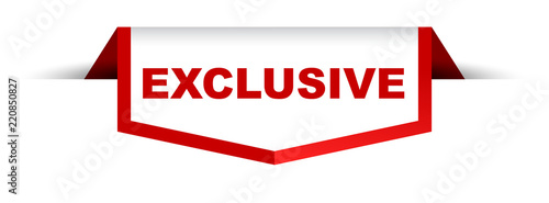 red and white banner exclusive