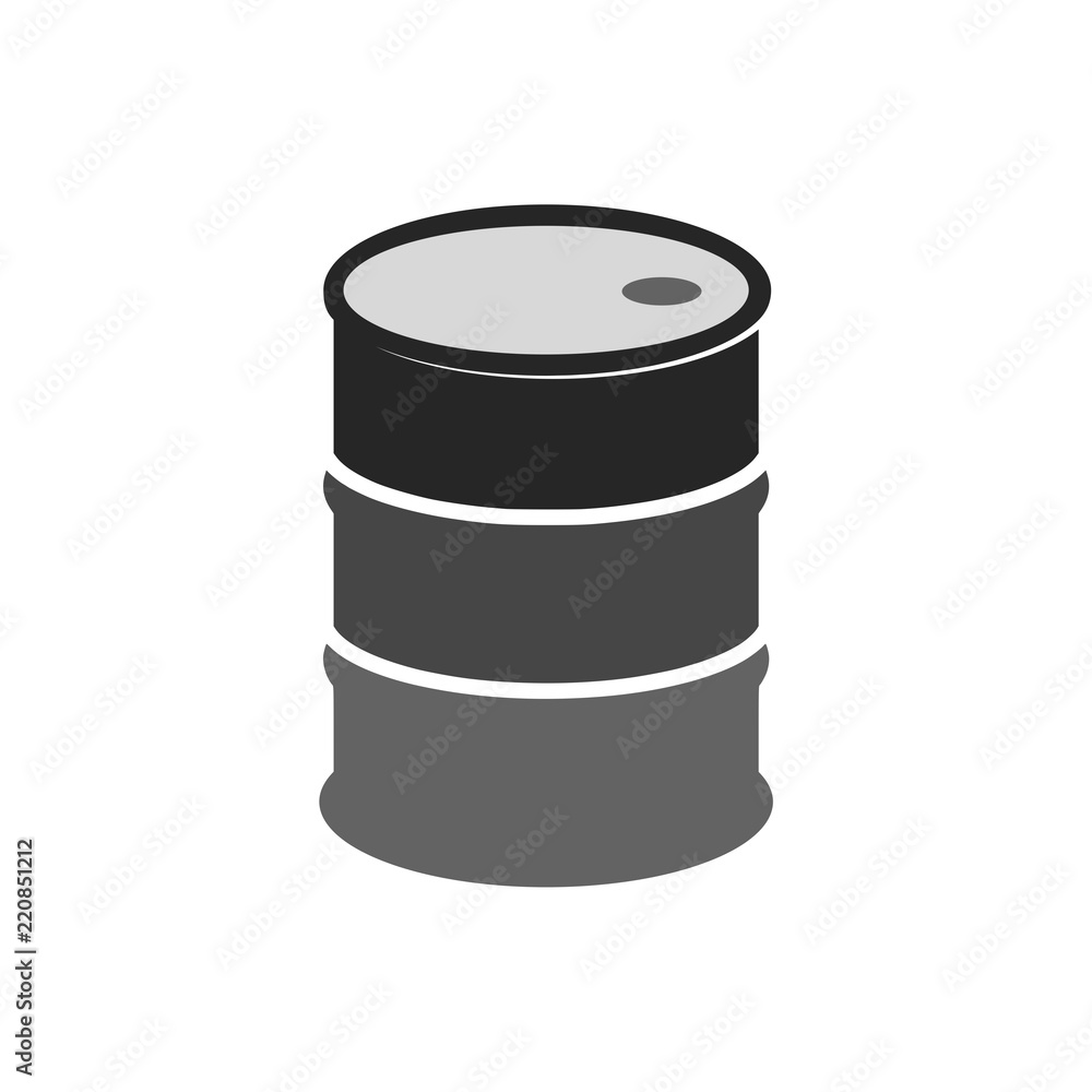 Oil drum container, barrel flat icon Oil drum container, barrel flat icon