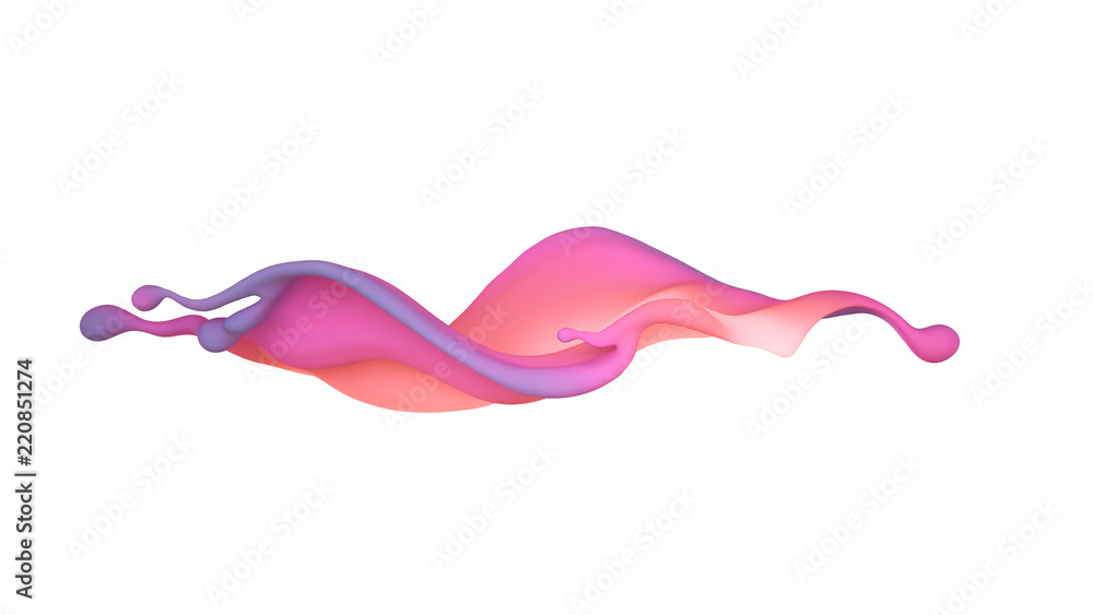A beautiful multicolor splash of liquid. 3d illustration, 3d rendering. A beautiful multicolor splash of liquid. 3d illustration, 3d rendering.