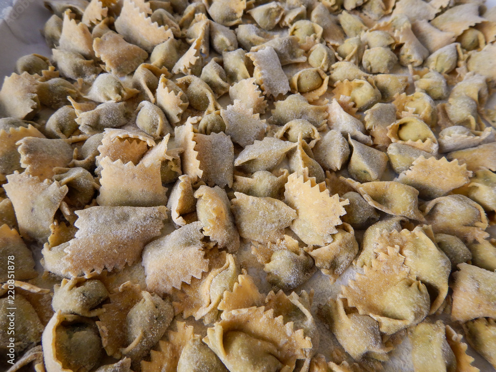 Typical pasta of the Langhe: agnolotti