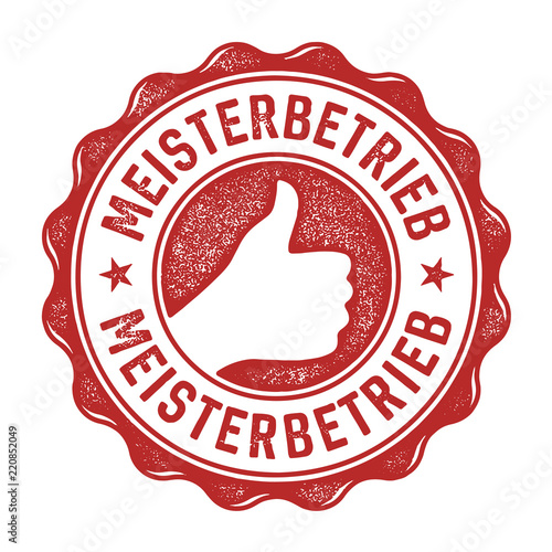 Meisterbetrieb Stempel in rot