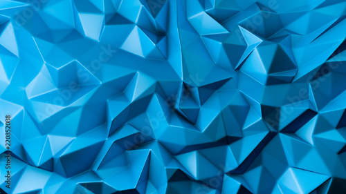 Blue crystal background..3d illustration, 3d rendering. © Pierell