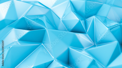 Blue crystal background..3d illustration  3d rendering.