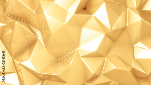 Fototapeta Naklejka Na Ścianę i Meble -  Luxury gold crystal background..3d illustration, 3d rendering.