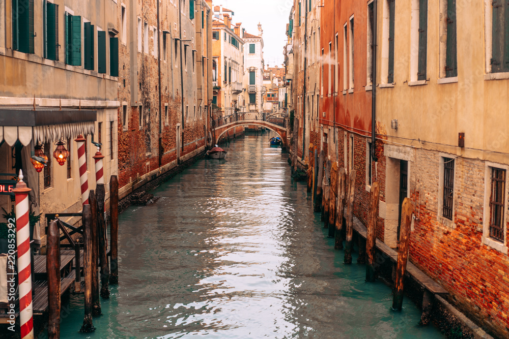 Colourful and relaxing canal in Venice