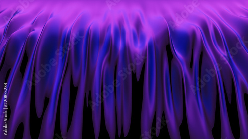 Luxury purple drapery fabric background. 3d illustration, 3d rendering.