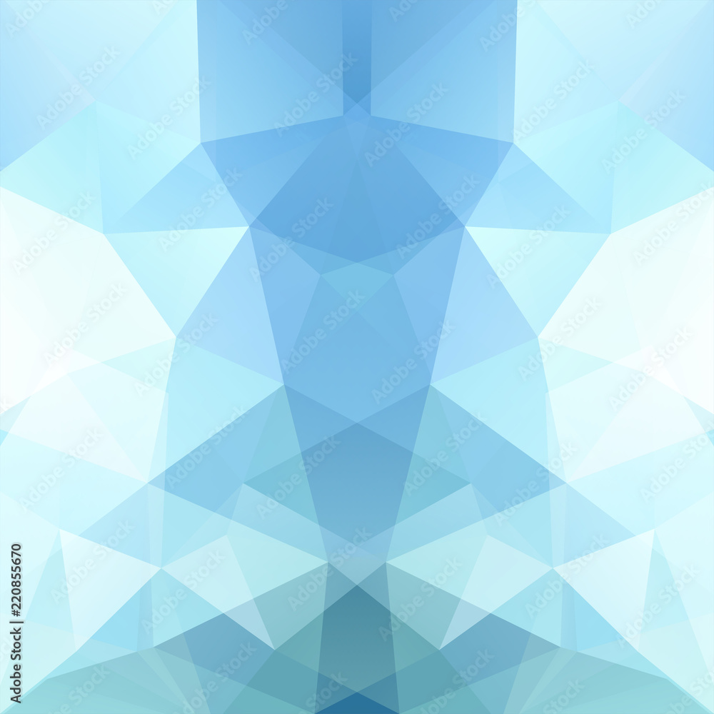 Fototapeta premium Background of blue, white geometric shapes. Blue mosaic pattern. Vector EPS 10. Vector illustration