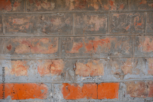 Vintage red brick wall
