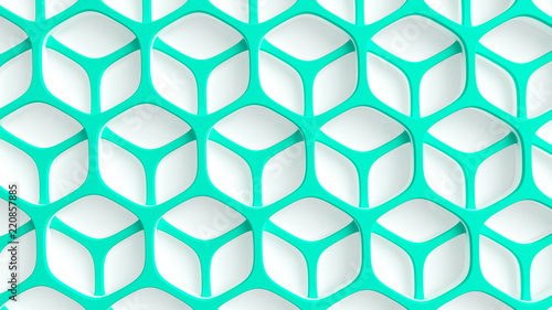 Abstract turquoise white background. 3d illustration, 3d rendering.